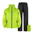 thumbnail image 3 of Men's Rain Suit 2 Pcs Waterproof Rain Gear Lightweight Rain Jacket Pants (Green M), 3 of 5