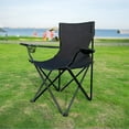 thumbnail image 4 of Portable Camping Chairs Folding Lawn Chair Outdoor Lightweight Beach Chair with Cup Holder & Carry Bag for Outside Sports, Fishing, Hiking, Travel, Picnic, Backyard, 4 of 13