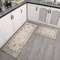 thumbnail image 3 of 2 Piece Bohemian Light Blue National Design Farmhouse Rug Kitchen Rug Set, Decor Kitchen Rugs, Absorbent Non-Slip Washable Floor Mats, Home Indoor Runner Rugs 17"x47"+17"x30", 3 of 7