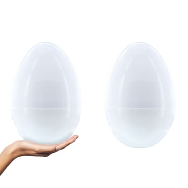 Set of 2 Pink Giant Jumbo Size Fillable Plastic Easter Eggs 10 Inches ...