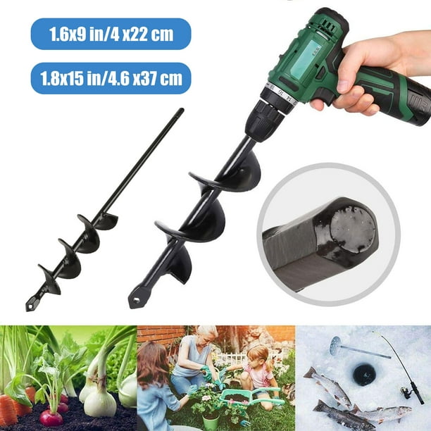 Auger Drill Bit Garden Plant Flower Bulb Auger 3 8 Hex Drive Drill Garden Plant Hole Digger Drill Bit Diy Earth Auger Bit Bulb Bedding Plant Auger Garden Bulb Rapid Planter Walmart Com Walmart Com