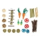 thumbnail image 1 of 20 piezas juguetes para masticar hámster, esponja de troncos, bola de ratán, pastel de hierba, rama de manzana, juego de juguetes para masticar conejo de bambú dulce, 1 of 5