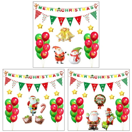 Christmas Flags Christmas Party Decoration Santa Aluminum Balloon