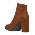 thumbnail image 4 of Botines Mujer Tacón Ancho Tipo Gamuza Cierre Moda Casual cafe 25 Incógnita 040DC9, 4 of 5