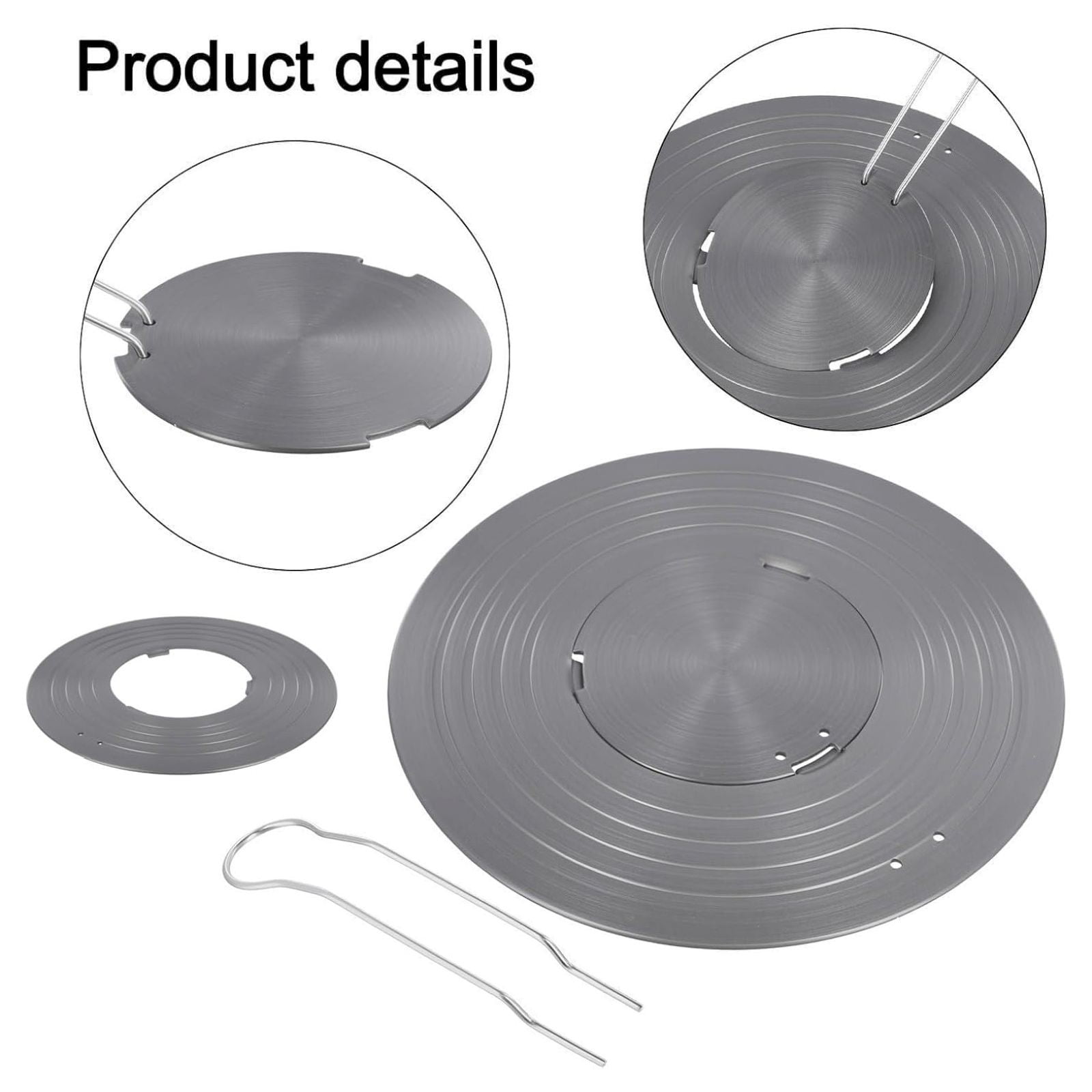 XKHHLH Alloy Heat Conducting Plate, Removable Gas Stove Cooker Heat Conducting Plate Cooktop Diffuser Tray with Removable Handle