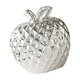 thumbnail image 1 of Estatua de cerámica de manzana, escultura de fruta, figura decorativa sencilla, adorno de escritorio Plata, 1 of 7