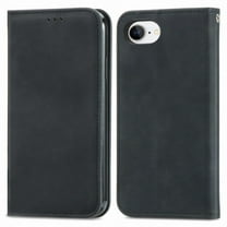 Leather Folio Wallet Case for iPhone 16e - Black