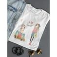 thumbnail image 3 of I Love Travel Girls Eiffel Tower T-Shirt Women -Image by Shutterstock, Female XX-Large, 3 of 4