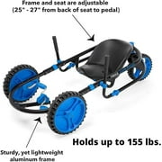 YBIKE Explorer Pedal Car, Three Wheel Go-Kart, Up to 155 lbs, Ages 5 & up - Blue