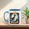 thumbnail image 2 of Happy Halloween Boxer Witch Pumpkins Bats 11oz Accent Two-tone Mug Boxers Dog Lover Gifts Idea Coffee Tea Cup - 13012, 2 of 5