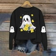 thumbnail image 5 of Women's Halloween Printed Round Neck Long Sleeved Top Loose Fitting Sweater, 5 of 6