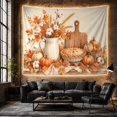 thumbnail image 6 of Harvest Pie Among Pumpkins and Wheat, Cozy Farmhouse for Food Lovers, Autumn Kitchen Wall Art, Thanksgiving Hostess Gift, Tapestry Wall Hanging for Kitchen and Dining Room, 6 of 7