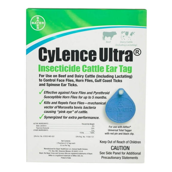 Bayer Animal Health D-Cylence Ultra Ear Tags 20s