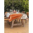 thumbnail image 2 of Outdoor Tablecloth with Umbrella Hole and Zipper, Thanksgiving Orange Fall Rectangle Table Cloth 52x70 Inch Waterproof Tablecloth, Weeping Floral Botanical Vintage Picnic Table Cover for Patio, 2 of 7