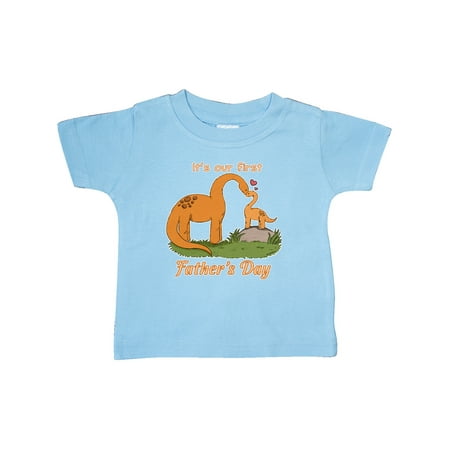 

Inktastic It s Our 1st Father s Day Brontosaurus Family Gift Baby Boy or Baby Girl T-Shirt