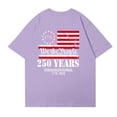 thumbnail image 5 of Dwralegc USA Short Sleeve T Shirt Women Crewneck Short Sleeve Pullover Sweatshirts American Flag Print 250 Years Of America 2026 Casual T-Shirt USA Plus Size Printed T Shirt Purple 4XL, 5 of 5