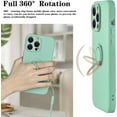 thumbnail image 7 of Compatible with iPhone 12 Pro Max Case with Ring Kickstand Support Magnetic Car Mount,Soft Premium Liquid Silicone Microfiber Liner Case for iPhone 12 Pro Max Women Girl Men-Cyan, 7 of 7