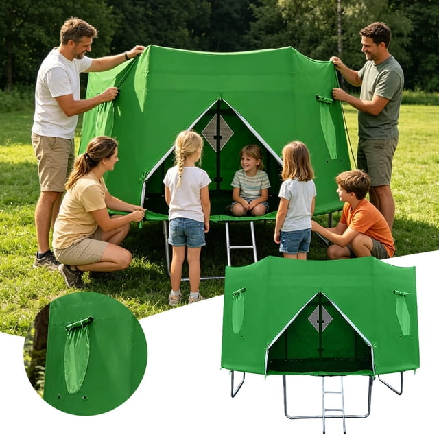 Outdor Protective Cover For Jumping Tents Outdoor Trampoline Tent Protective Shield Windproof Shelter For Backyard And