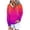 Hot Pink Sweatshirts, variant on Jsaierl Women's Trendy Ombre Color Half Button Hoodies Sweatshirts with Drawstring Front Kangaroo Pocket Comfortable Casual Tops S-2XL