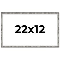 22x12 Frame Silver Grey Distressed Solid Wood Picture Frame | 0.75 Inch Moulding Width | Interior