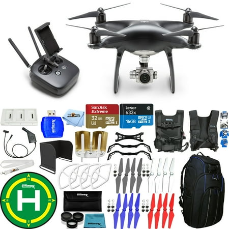 DJI Phantom 4 Pro Black Obsidian Edition Drone Kit! W/ Pro II Backpack + More
