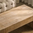thumbnail image 2 of Hassch Farmhouse Coffee Table in Natural Wood Finish, Versatile Accent Table with Thick Legs for Home or Office, 49"L x 23.7"W x 18.8"H, 2 of 6