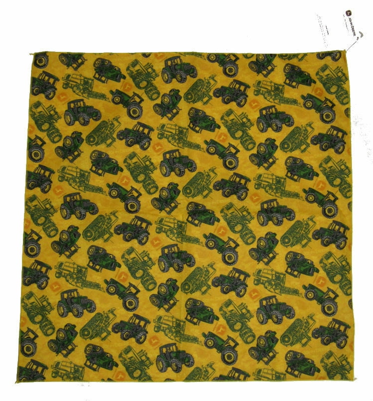 22/"x22/" John Deere Tractors Green and Yellow Bandana