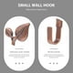 thumbnail image 3 of Ganchos de pared individuales con forma de hoja de Metal, ganchos de hierro Vintage para abrigos, perchas rústicas montadas en la pared para el hogar, bufanda, bolso, llave de toalla, 4 Uds., 3 of 5