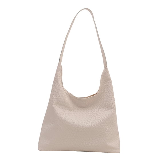 Modstep Slouchy Suede Woven Bags for Women Shoulder Tote Bag Work Purses Top Handle Satchel Handbags for Travel Winter Fall White