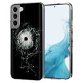 thumbnail image 1 of TalkingCase Thin Slim Case Compatible for Samsung Galaxy S22 5G, Bullet Glass Hole Print, Lightweight, Flexible, Soft, USA, 1 of 7