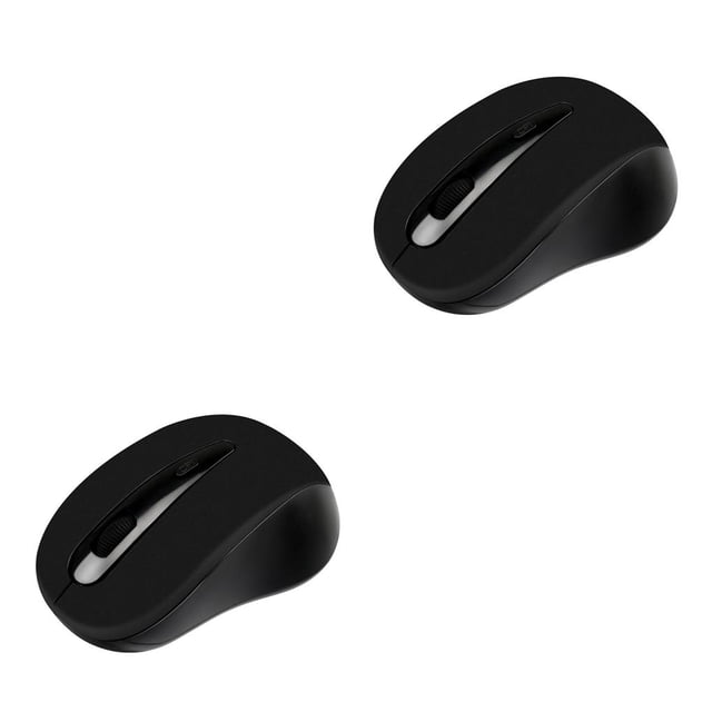 tredstone 2.4GHz Wireless Cordless Mouse Mice Optical Scroll For PC Laptop Computer & USB Matte black 2Set