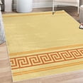 thumbnail image 1 of Abstract Decorative Rug, Simplistic Classic Greek Inspired Pattern in Monochrome Design, Quality Carpet for Bedroom Dorm and Living Room, 6 Sizes, Beige and Orange, by Ambesonne, 1 of 4