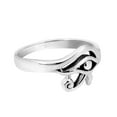 thumbnail image 3 of AeraVida Everyday Egyptian Eye of Horus Sterling Silver Ring-5, 3 of 4