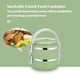 thumbnail image 2 of Ounissouiy Fiambrera aislada Contenedor de alimentos apilable de acero inoxidable Fiambrera grande para niños adultos a prueba de fugas, azul, de Mostrada Verde 2 capas, 2 of 6