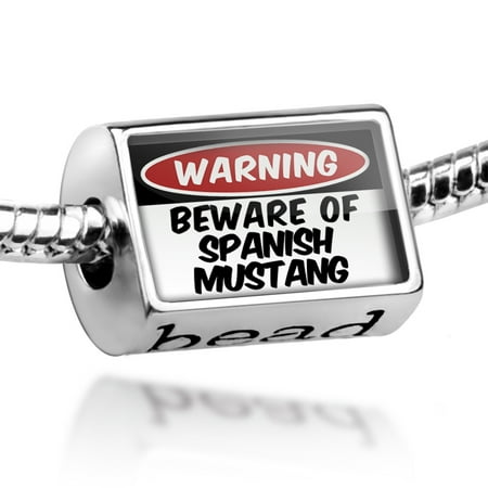 - Bead Beware of the Spanish Mustang, Horse Charm Fits All European Bracelets