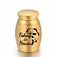 thumbnail image 2 of vnanda Easy-to-carry Pet Urn Pet Urn Fishing Heaven Printed Thread Lid Heavy Duty Metal Small Dog Cat Hair Bone Ash Container Keepsake Cremation Box Metal, 2 of 8