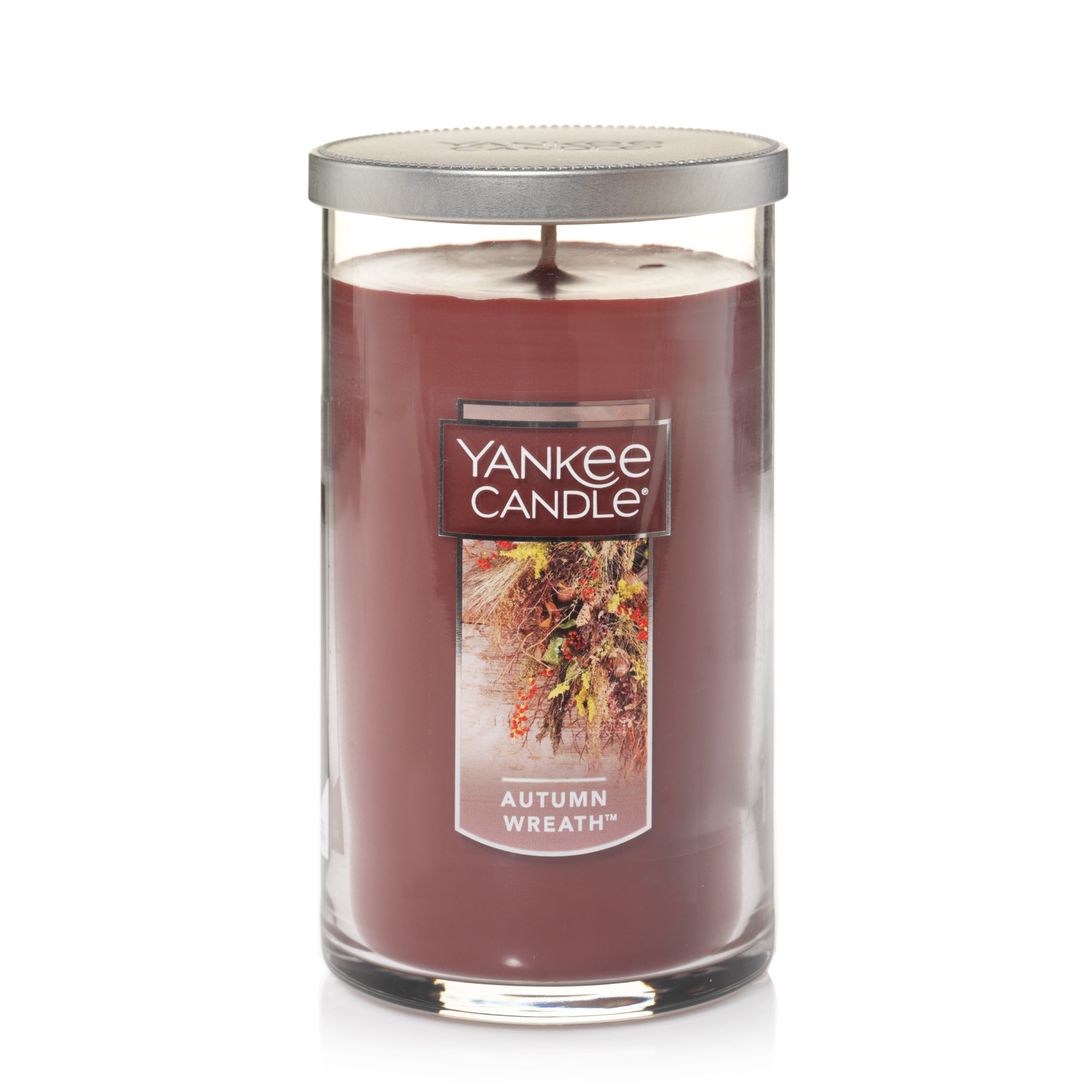 Yankee Candle Medium Perfect Pillar Scented Candle, Autumn Wreath
