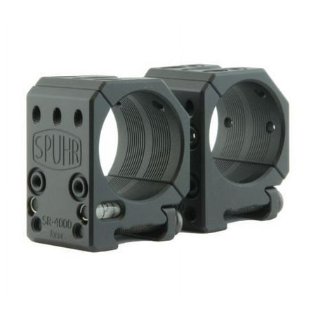 Spuhr Separate 34mm 0MIL/0MOA 1 Scope Rings with Leveling Kit Precision Optic Mounting (SR-4000)