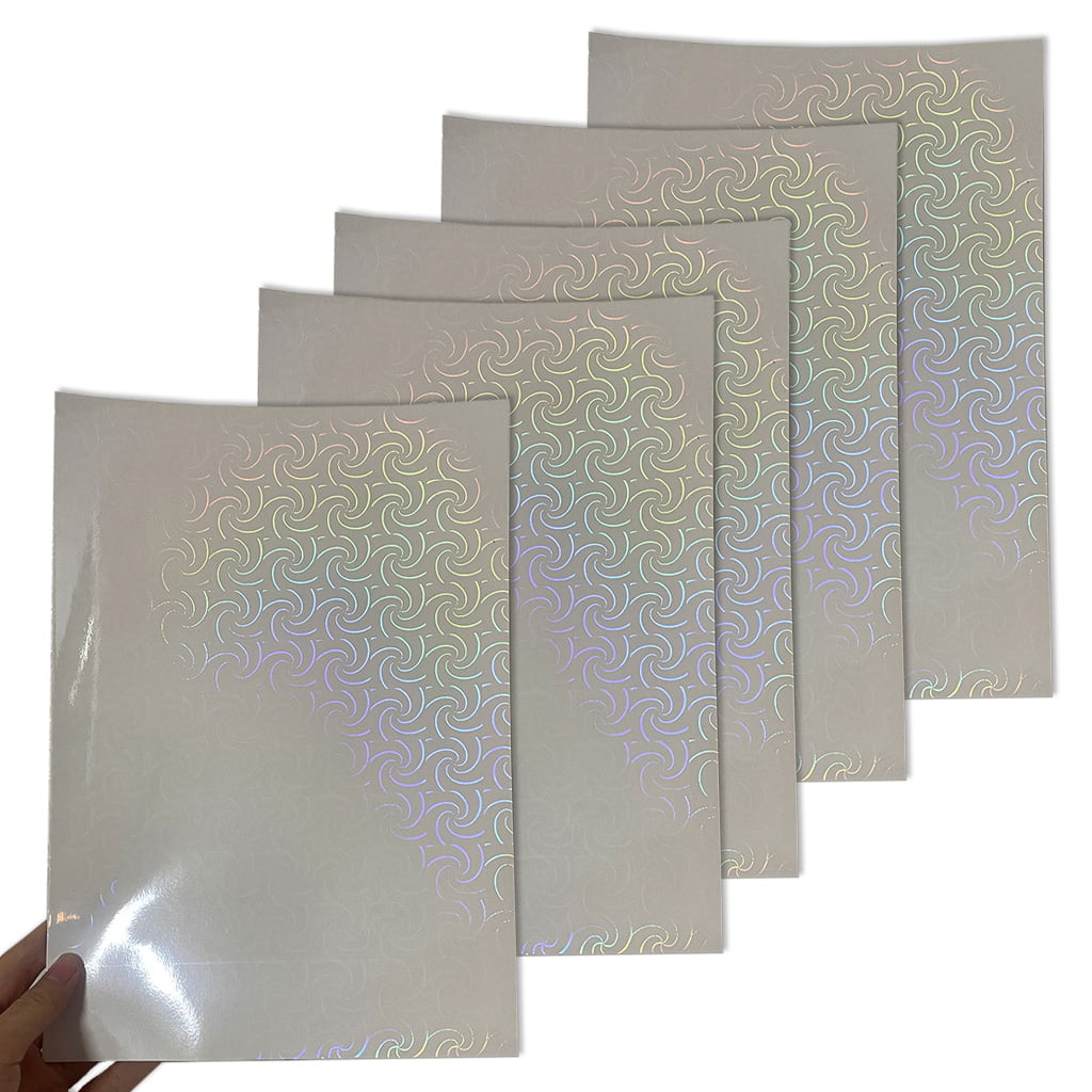 ticktoi 001 12 Sheets Transparent Holographic Overlay Lamination Vinyl for  Stickers, clear A4 Vinyl Sticker Paper Self-Adhesive Waterproof F