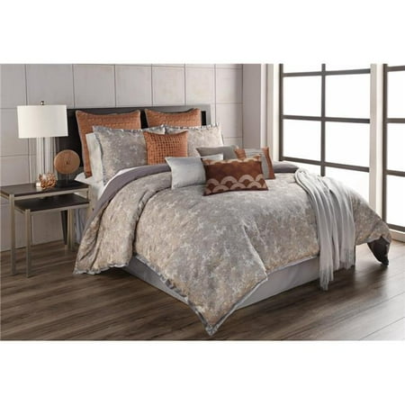 Riverbrook Home Aileen Gray/Spice Jacquard 12 pc King Comforter Set, Adult