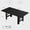 Black, variant on Spacious 71'' Farmhouse Dining Table for 6-8 - Sturdy Wood Rectangular Table - Thick Top & Sturdy Triangular Legs - Rustic Style for Kitchen or Dining Room - Color: Black