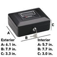 thumbnail image 5 of SentrySafe CB-8 Small Steel Cash Box with Money Tray and Key Lock 0.08 Cu. ft., 5 of 5
