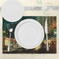 thumbnail image 3 of Ambesonne Night Place Mats Set of 4, City Street Colorful Art, Standard Size, Multicolor, 3 of 6