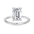 thumbnail image 3 of Melsa - Emerald Cut Moissanite Lab- Diamond Thin Band Solitaire Engagement Ring, 3 of 4