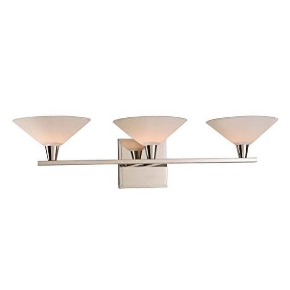 Kalco Lighting Galvaston 23" 3-light Modern Glass Bath Light in Polished Nickel
