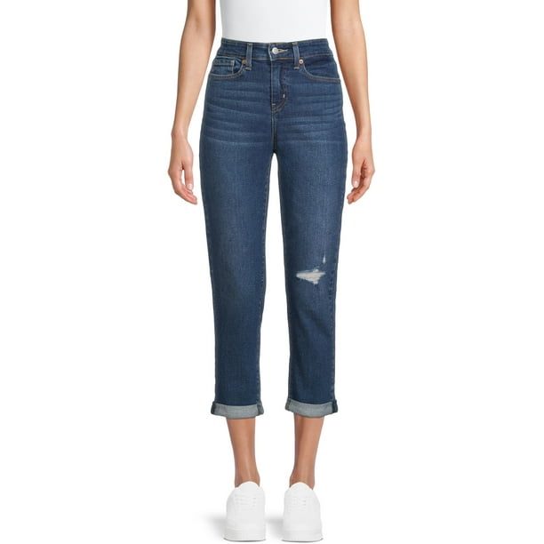 Signature by Levi Strauss & Co.™ Women's Mid Rise Slim Fit Boyfriend Jeans  - Walmart.com