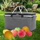 thumbnail image 4 of Cesta de picnic aislada plegable Cesta de picnic plegable grande Picnic plegable Gris 42x23x23cm kusrkot Cesta de picnic, 4 of 8