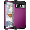 thumbnail image 7 of Mantto for Google Pixel 7 Pro Case, 3 in 1 Heavy Duty Rugged Hybrid Anti Slip Shockproof Hard PC Cover Soft Silicone Bumper Non-Slip Protective Phone Case Cover for Google Pixel 7 Pro, Purple, 7 of 7