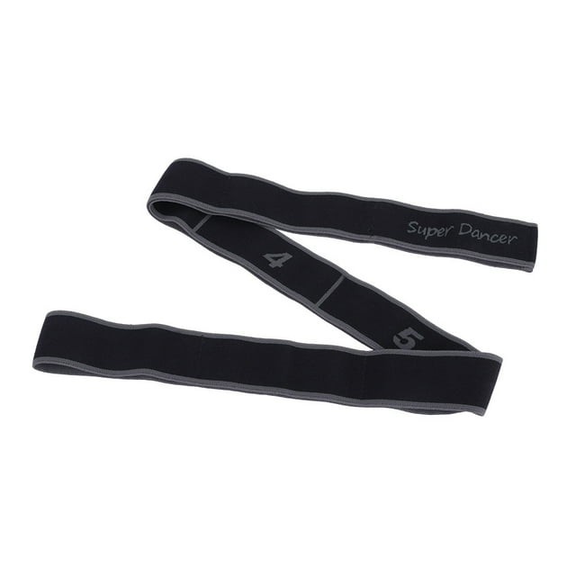 Banda de resistencia para yoga, cinturón de estiramiento elástico para baile latino, correa para tirar de ejercicio físico (gris)