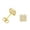 Gold - 6mm, variant on CZ Halo Square Nugget Stud Earrings - Yellow Gold Plated Sterling Silver Textured Chunky Studs for Men-Women 8mm